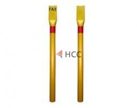 Столбик СОГ для газопровода h-2,2м желтый 